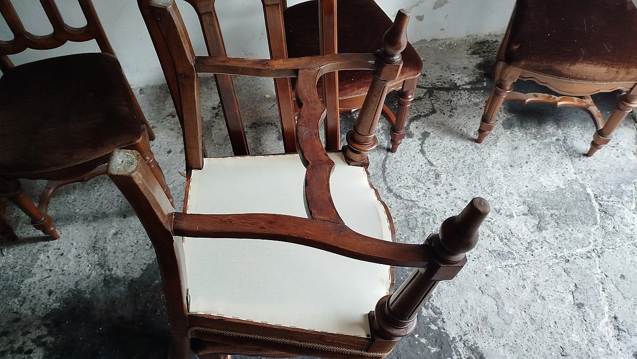 8 Sedie in noce, '800 31