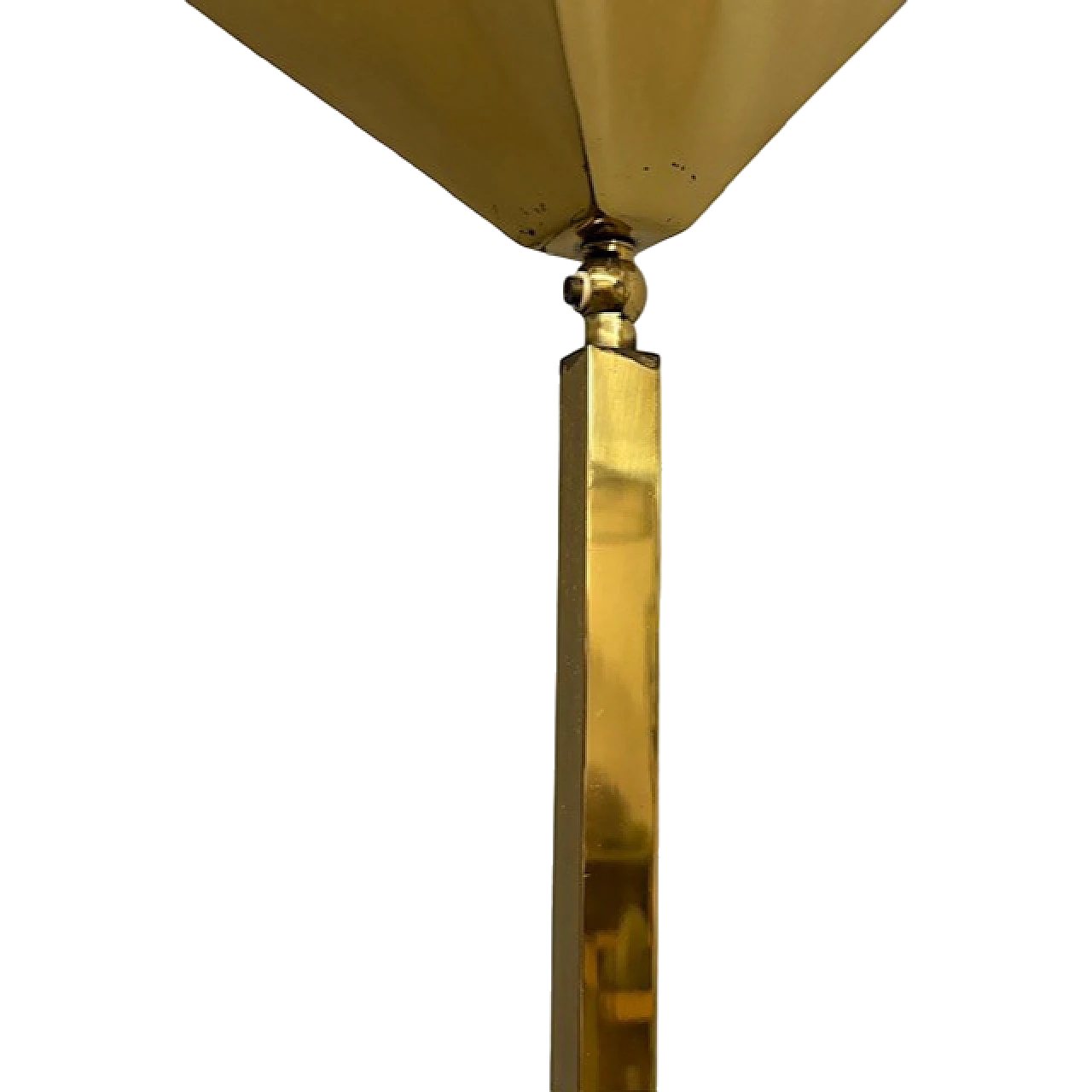 Gold chromed brass lamp, 70s 14