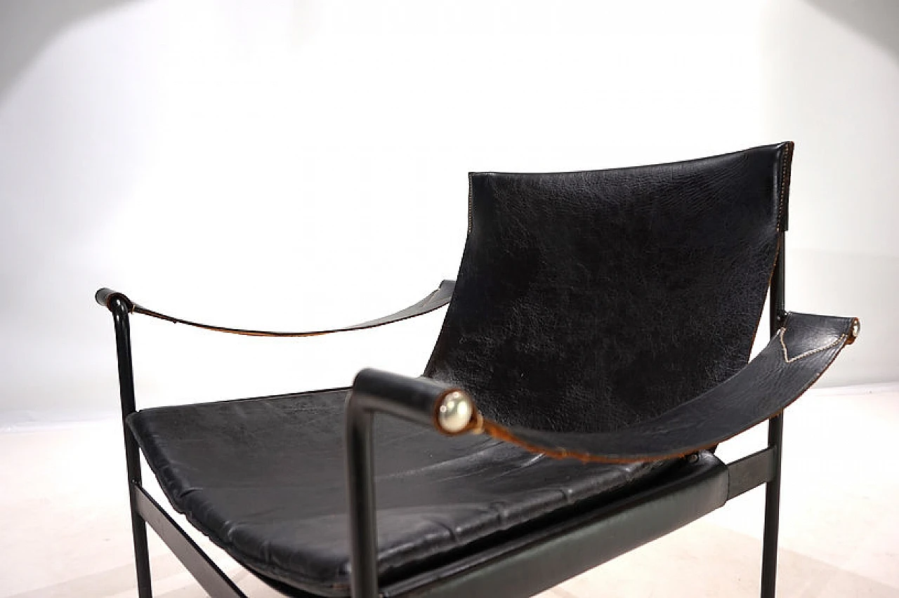 Poltrona lounge in pelle Tecta D99 di Hans Könecke, anni '60 1