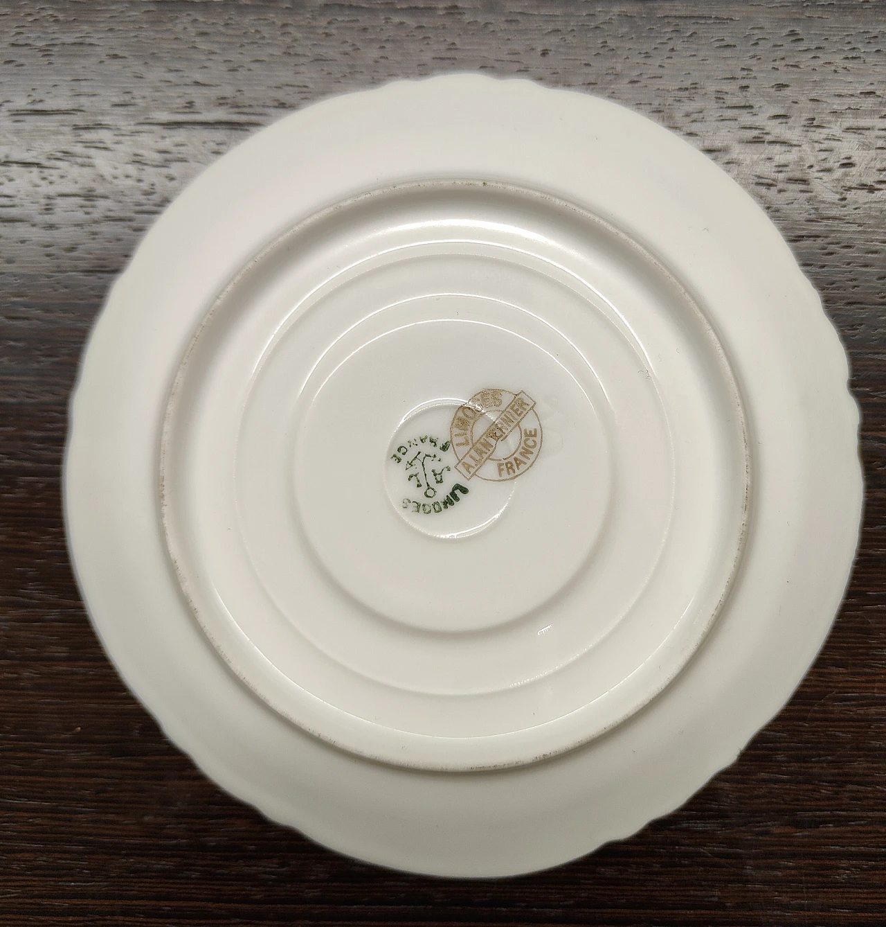 Tazza da caffè con piattino floreali Limoges fine '800 3