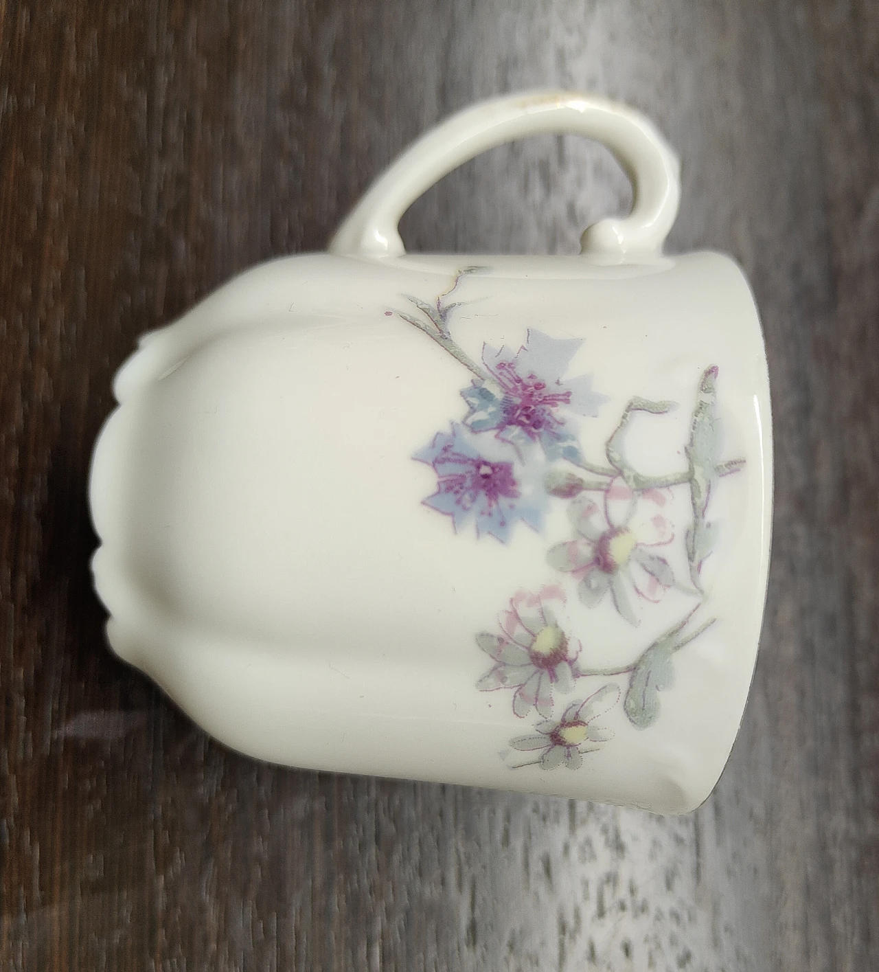 Tazza da caffè con piattino floreali Limoges fine '800 5