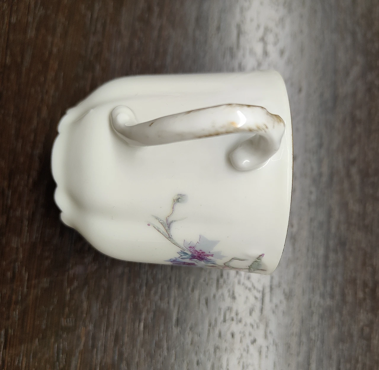 Tazza da caffè con piattino floreali Limoges fine '800 6