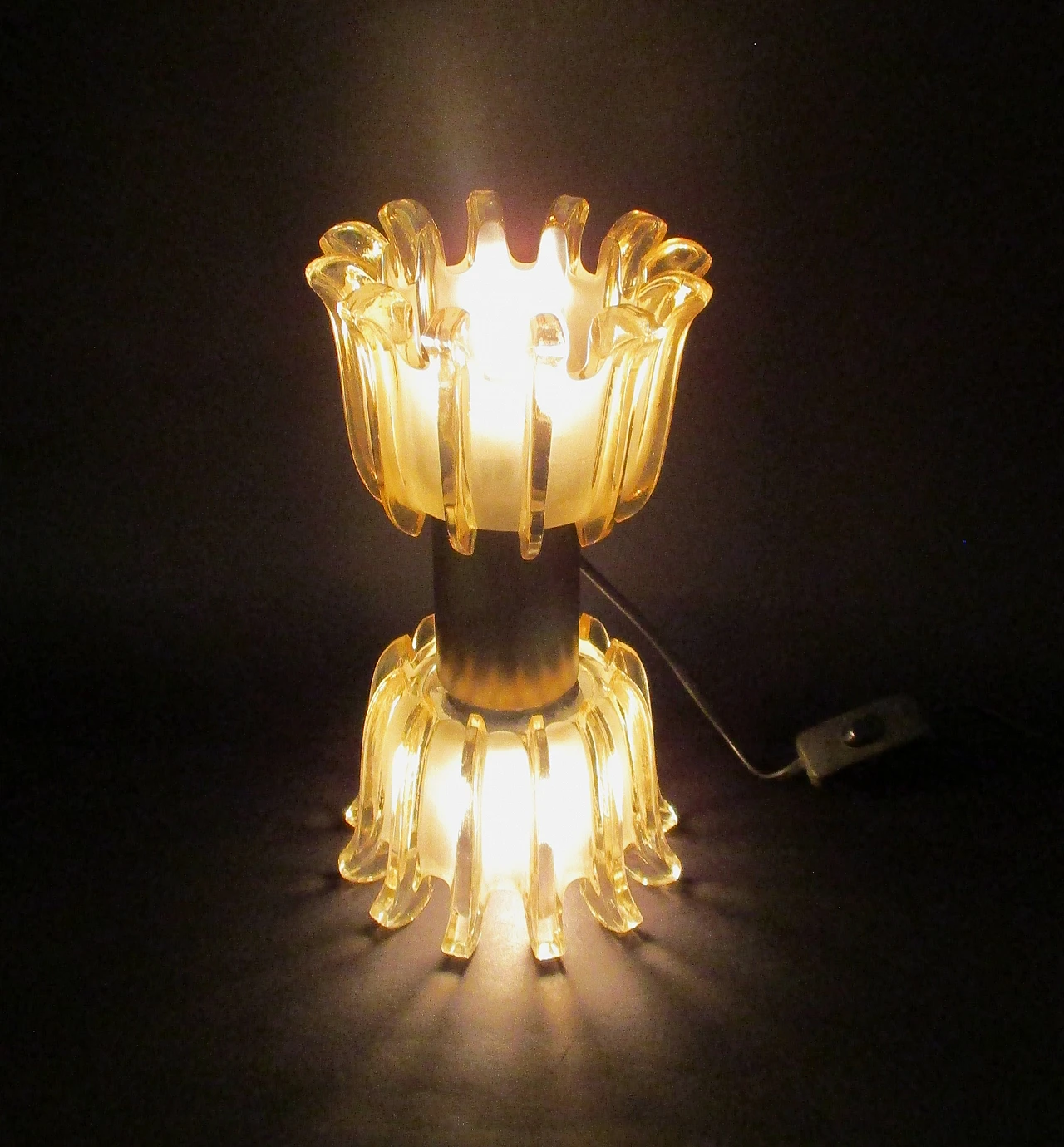 Two-light Seguso lamp in Murano glass, 1960s 6