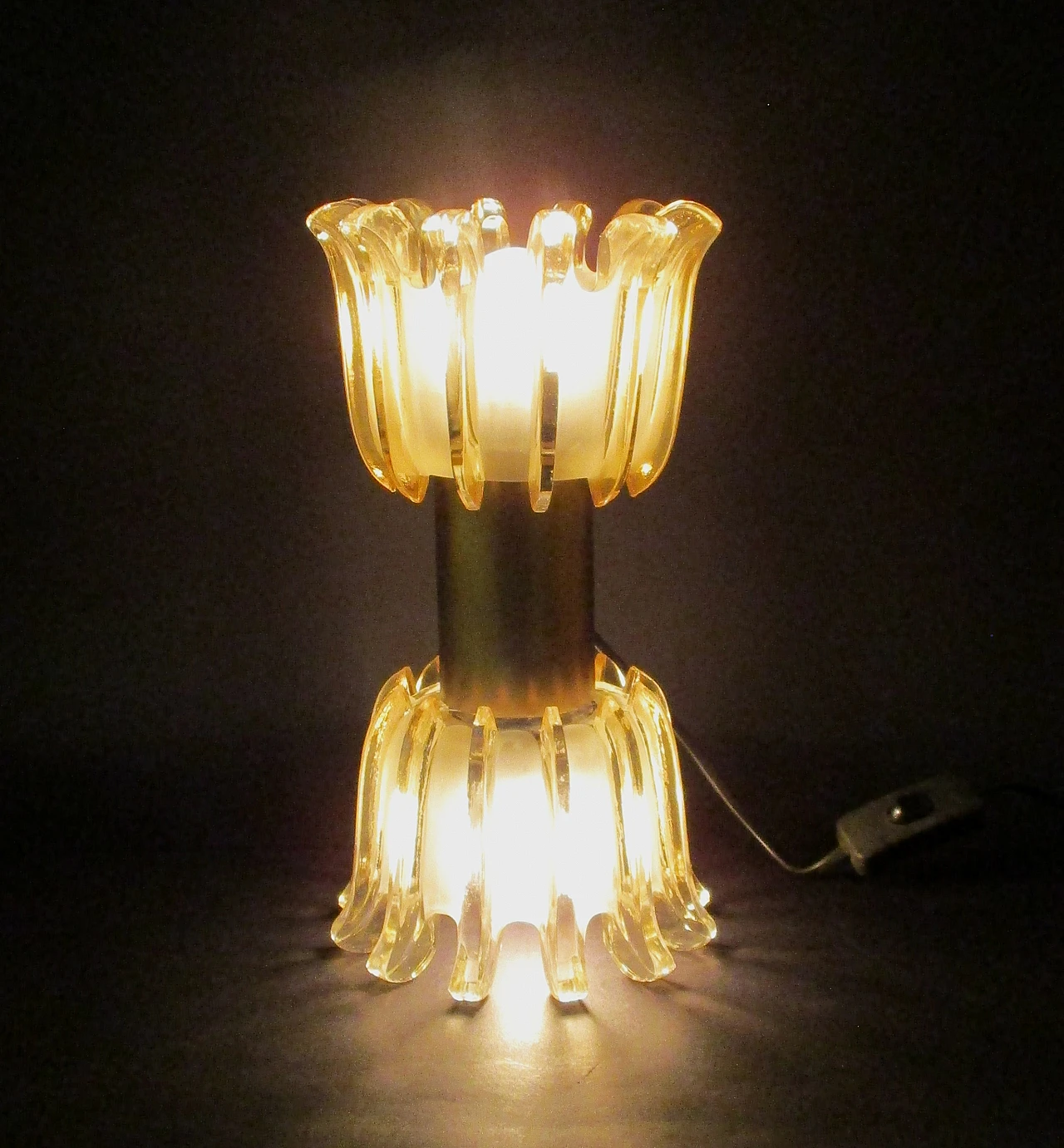 Two-light Seguso lamp in Murano glass, 1960s 7