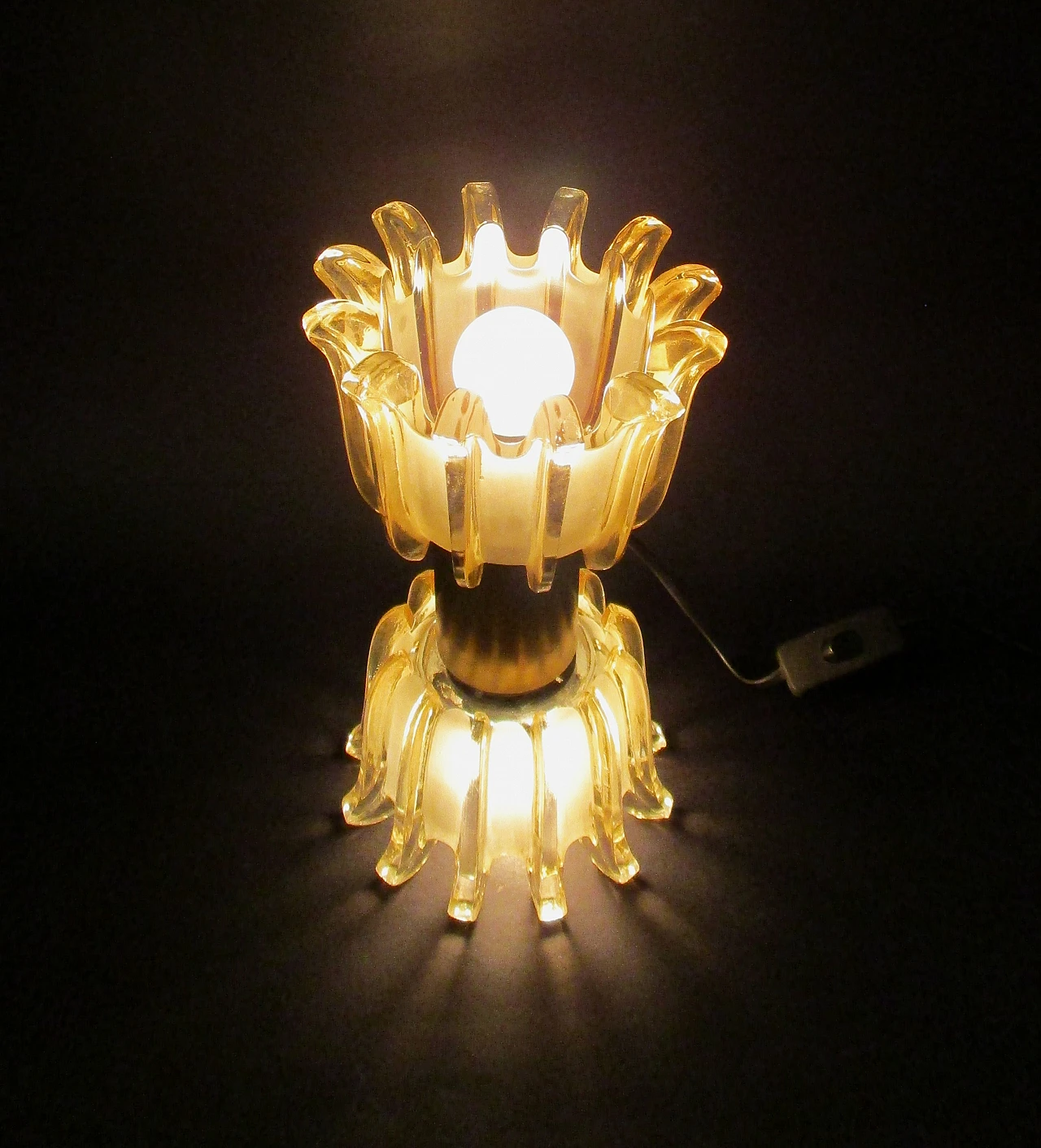 Two-light Seguso lamp in Murano glass, 1960s 8