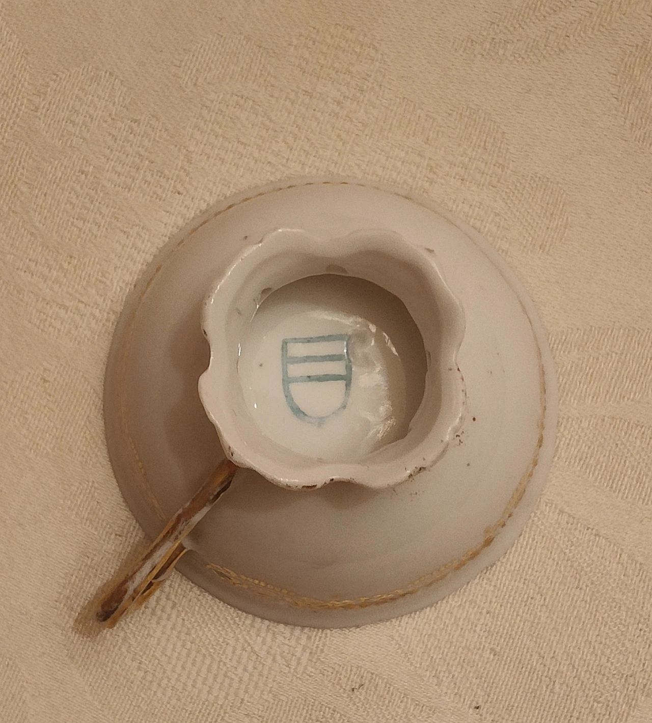 Tazza da caffè e piattino in porcellana Royal Vienna fine Ottocento 5