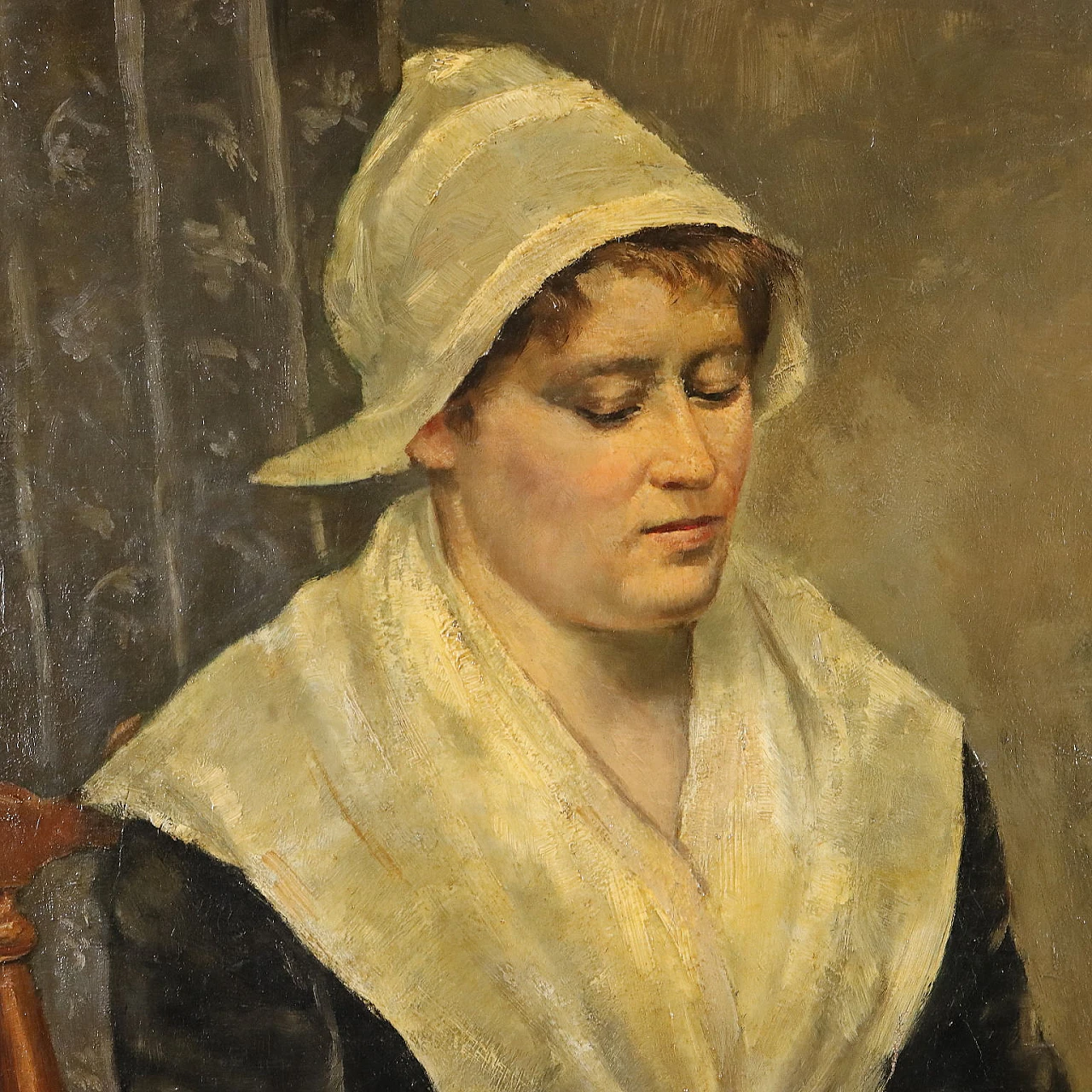 Oscar Halle, La Filatrice, olio su tela, 1897 3