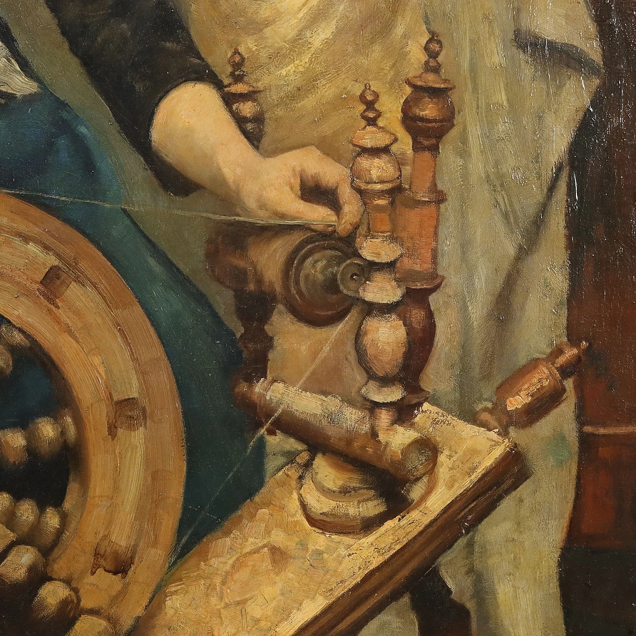 Oscar Halle, La Filatrice, olio su tela, 1897 4