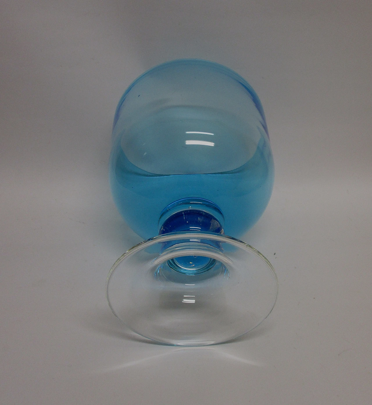 Vaso artistico in vetro di murano soffiato anni '60 6