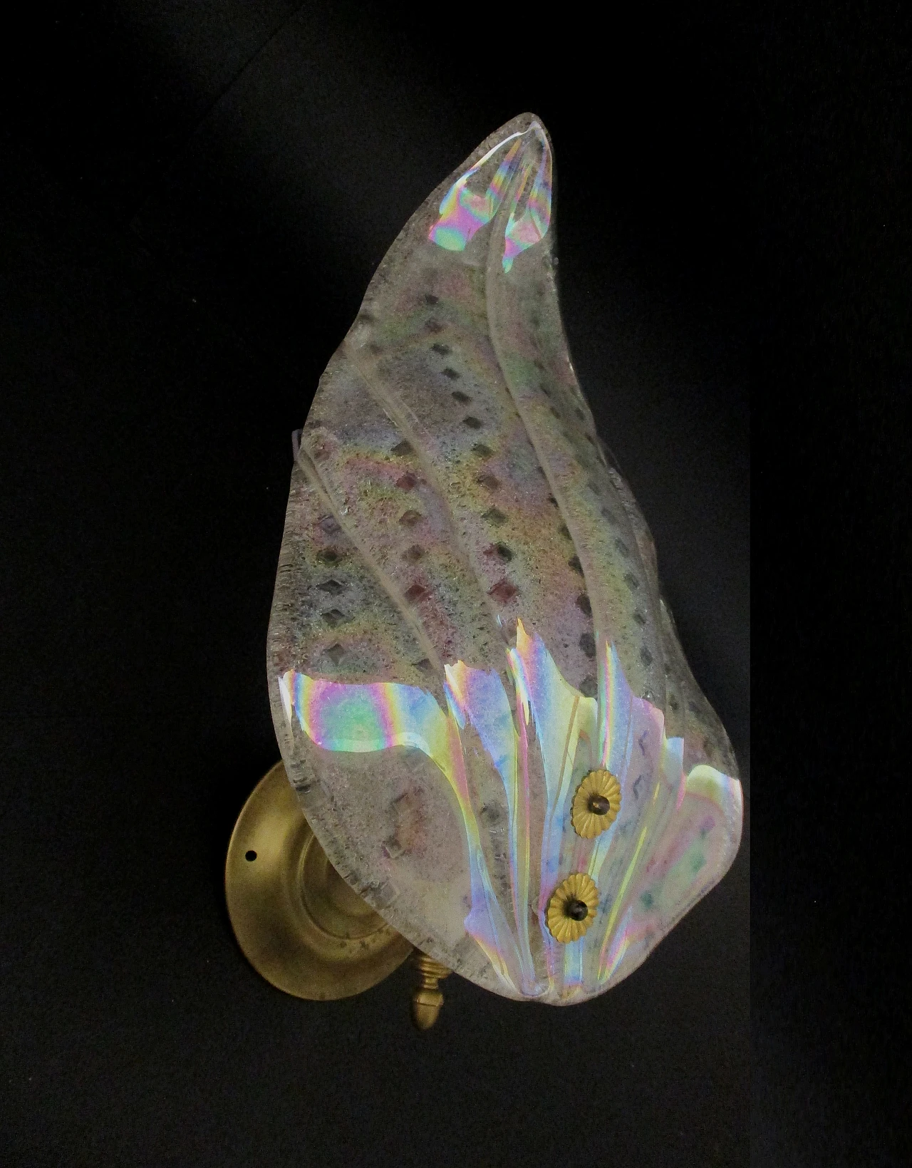 Applique Barovier & Toso vetro murano e ottone anni 50 1