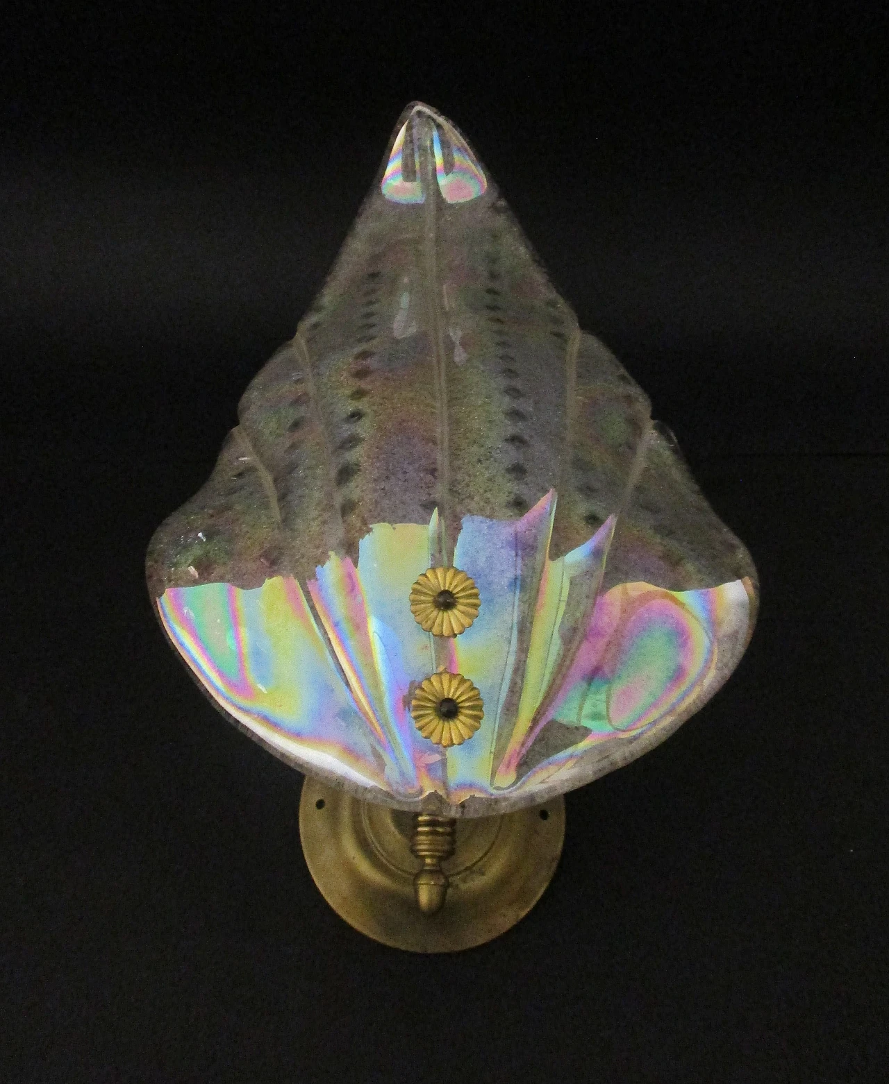 Applique Barovier & Toso vetro murano e ottone anni 50 4