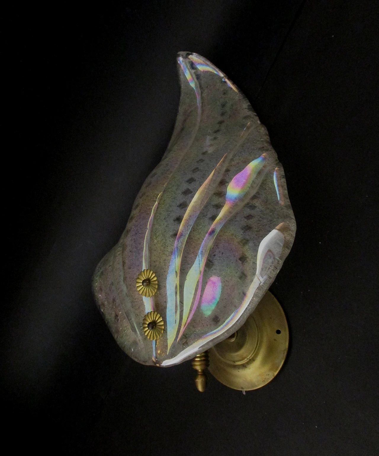 Applique Barovier & Toso vetro murano e ottone anni 50 7