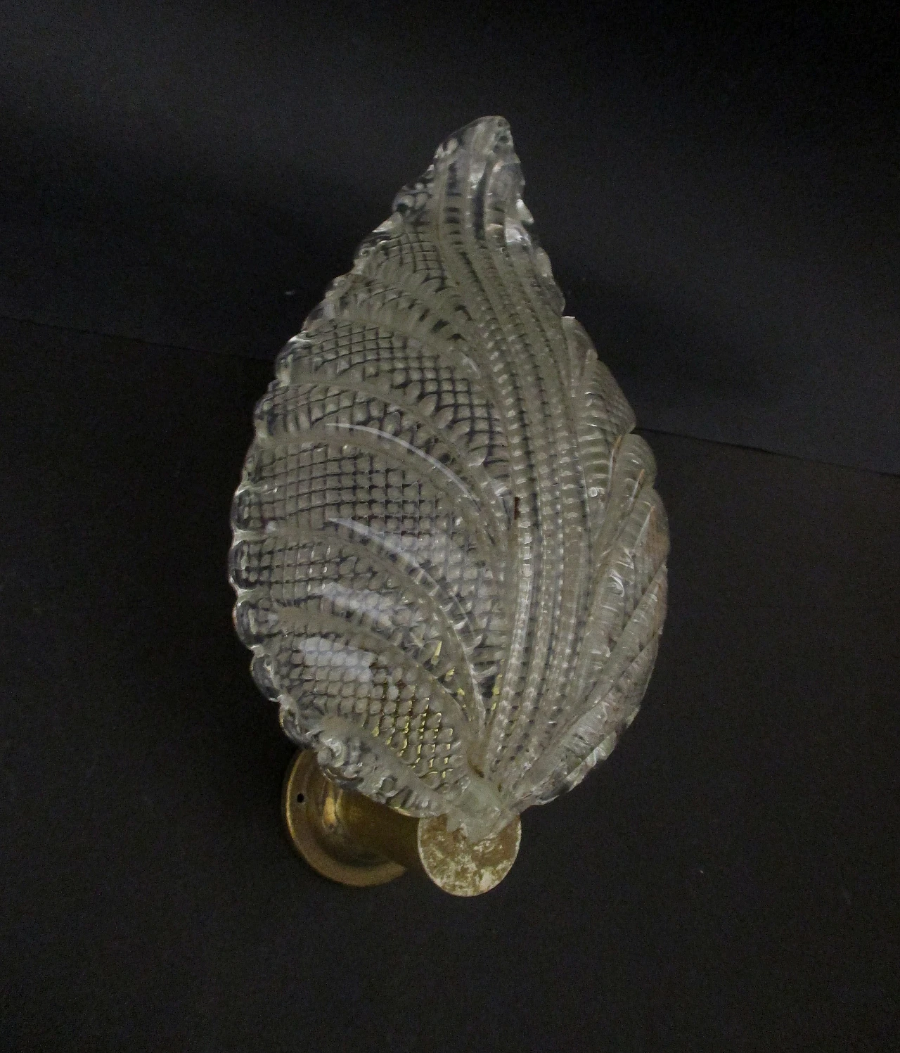 Applique Barovier & Toso vetro murano e ottone anni 40 1