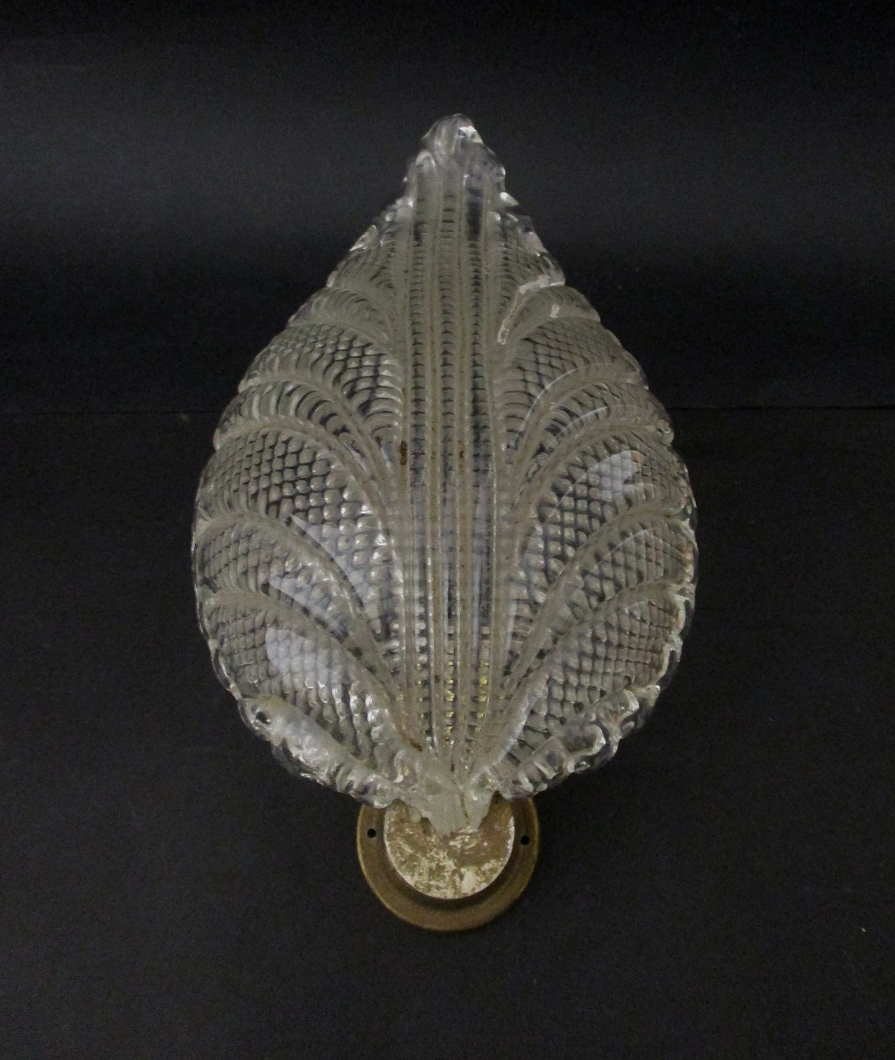 Applique Barovier & Toso vetro murano e ottone anni 40 4