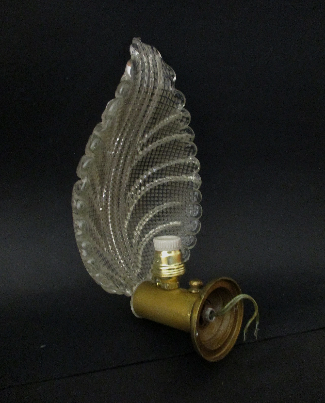 Applique Barovier & Toso vetro murano e ottone anni 40 7