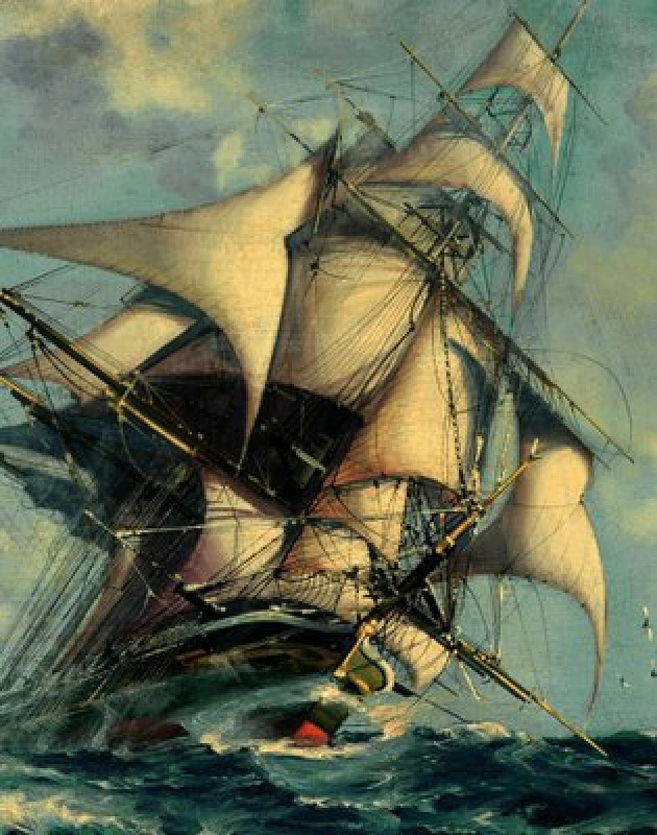 London Veliero di John Stevens, olio su tela, fine '900 2