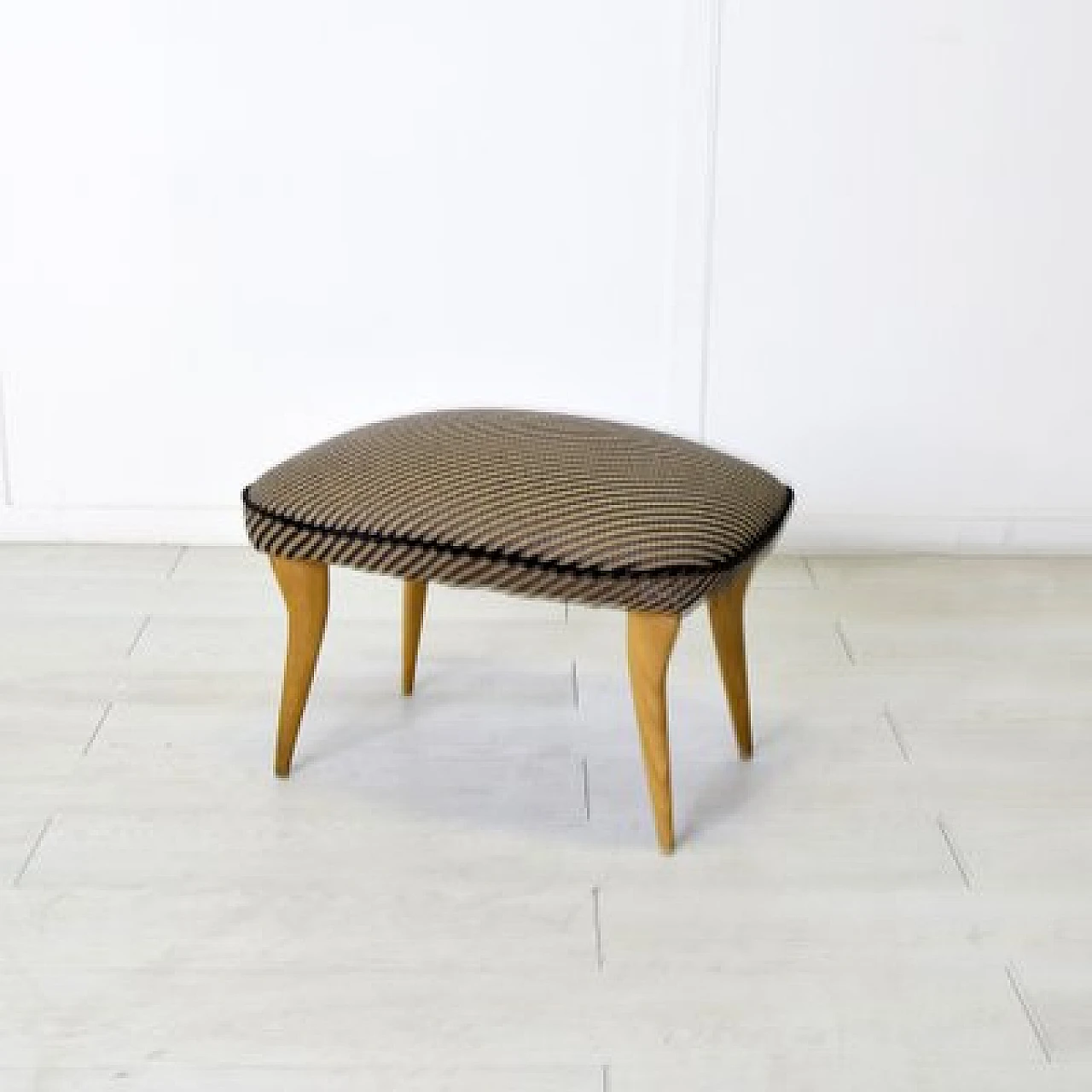 Pouf in walnut, 1960s 1