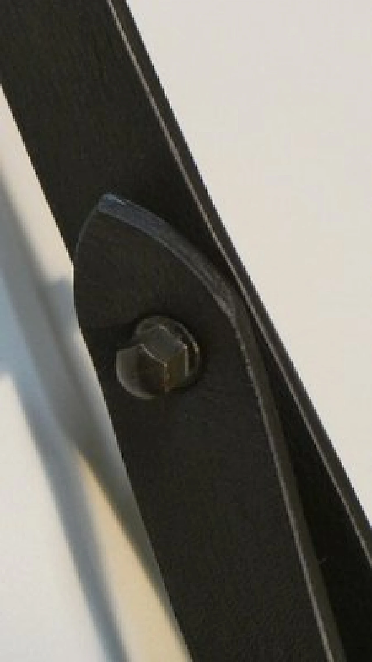 Wall mirror in teak, brass and leather, 1960s 6