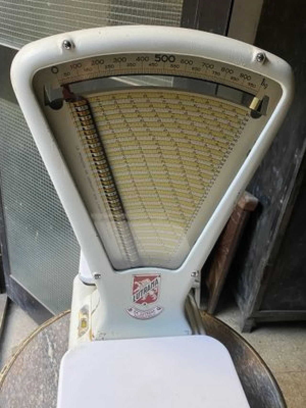 Bilancia da cucina bianca, anni '50 4
