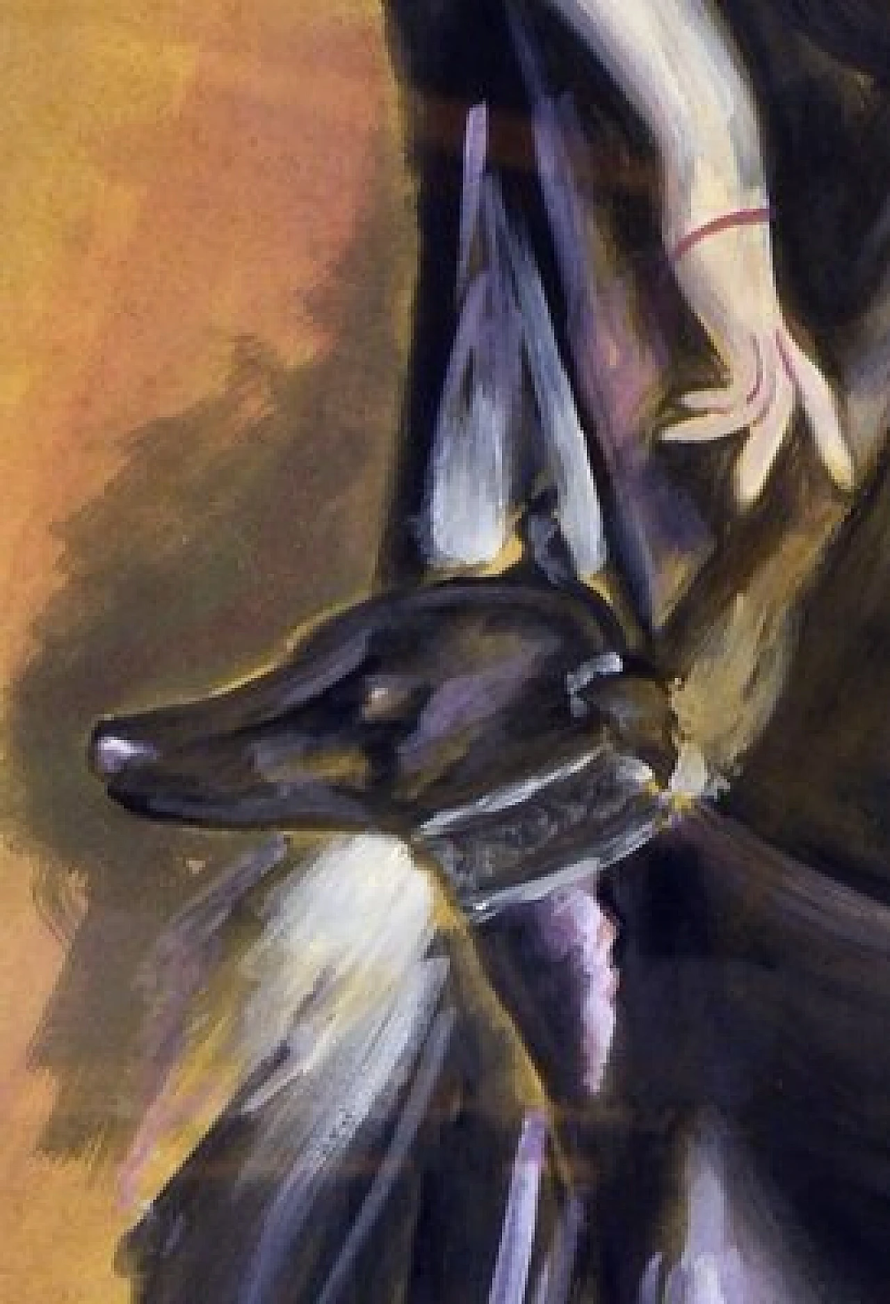 Ritratto di Luisa Casati di Giovanni Frattini, olio su carta, anni '90 3