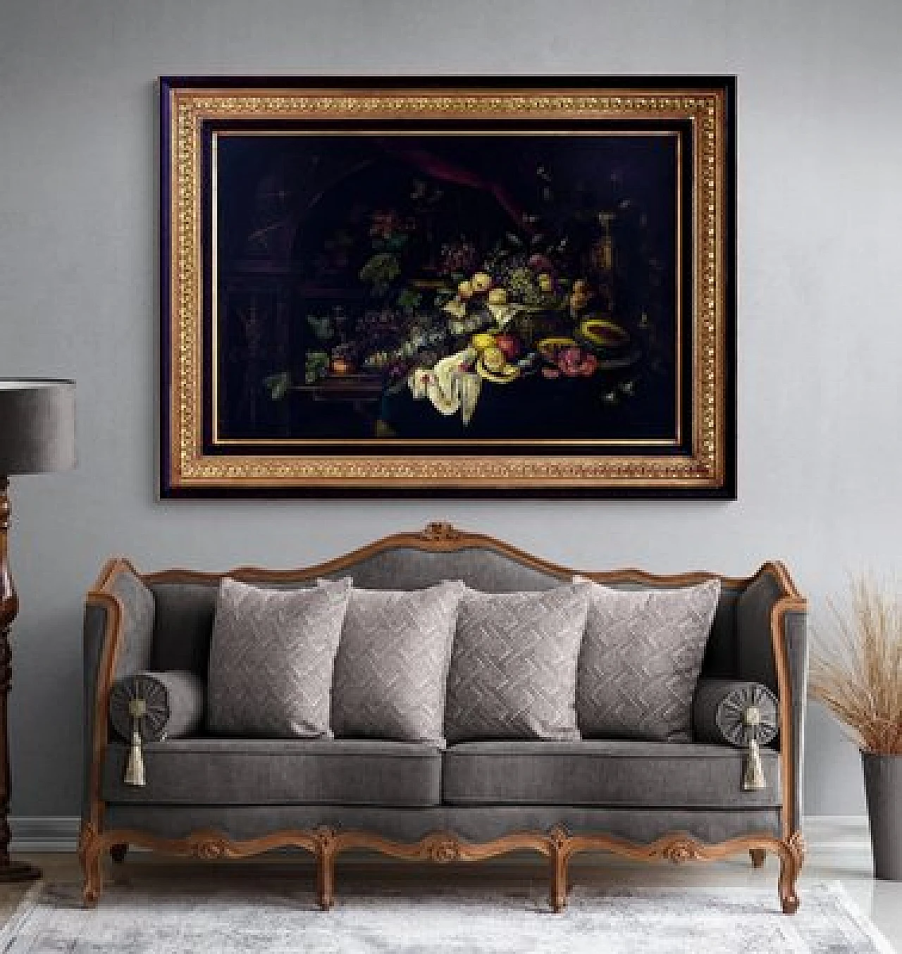 Natura morta con frutta di Andrea Marinelli, olio su tela, anni '80 2