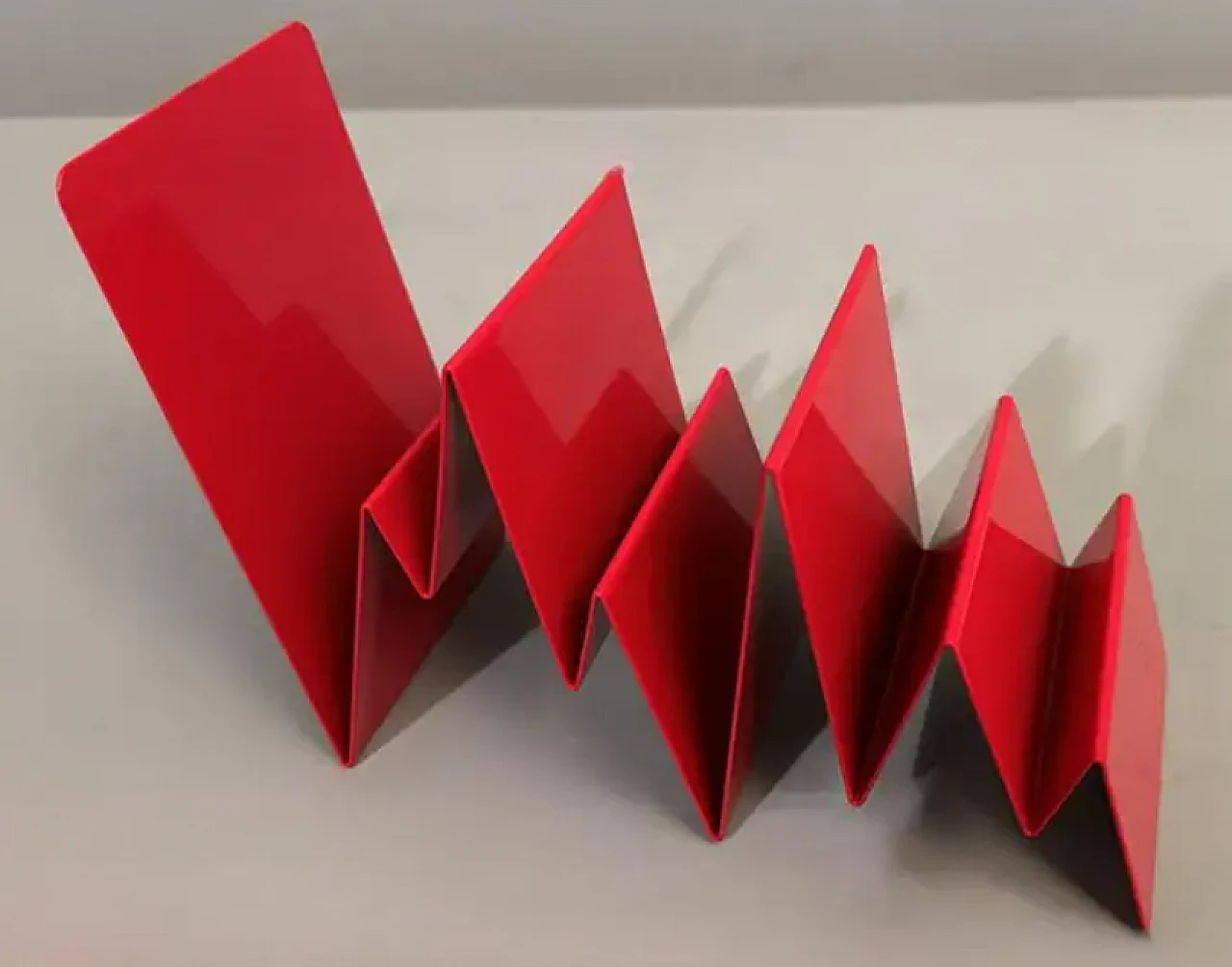 Porta buste e biglietti in metallo verniciato, anni '70 2