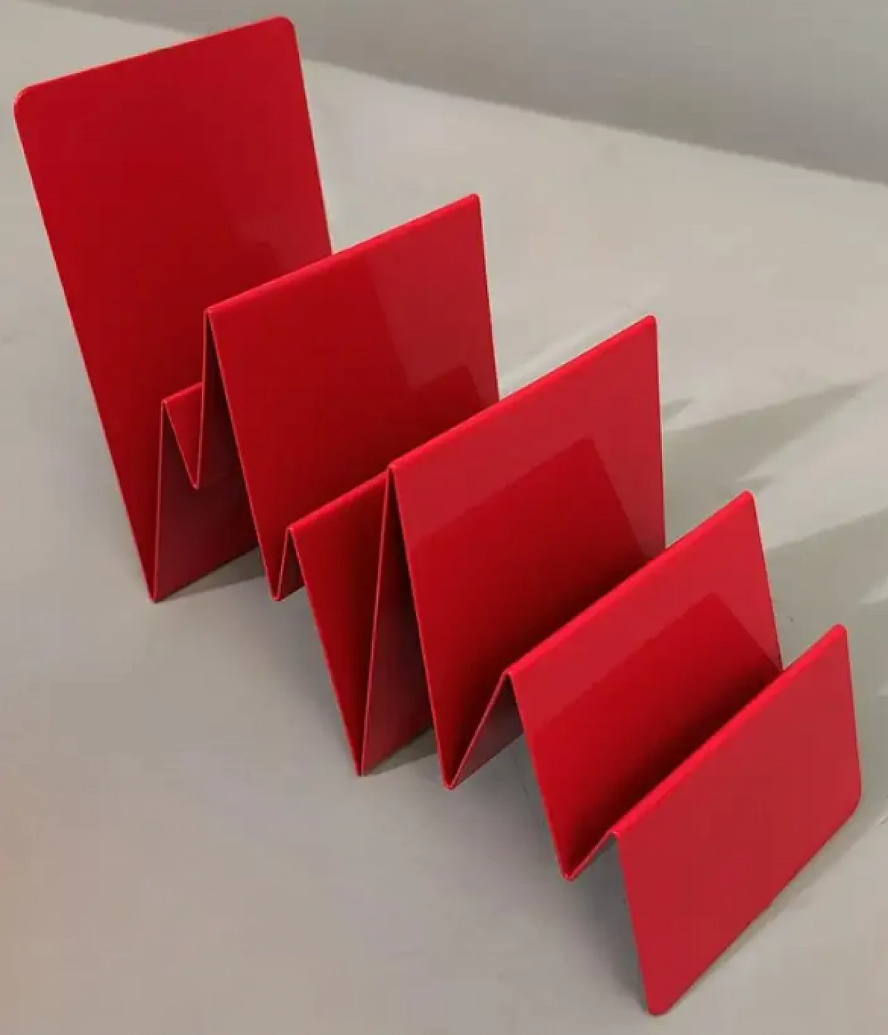 Porta buste e biglietti in metallo verniciato, anni '70 3