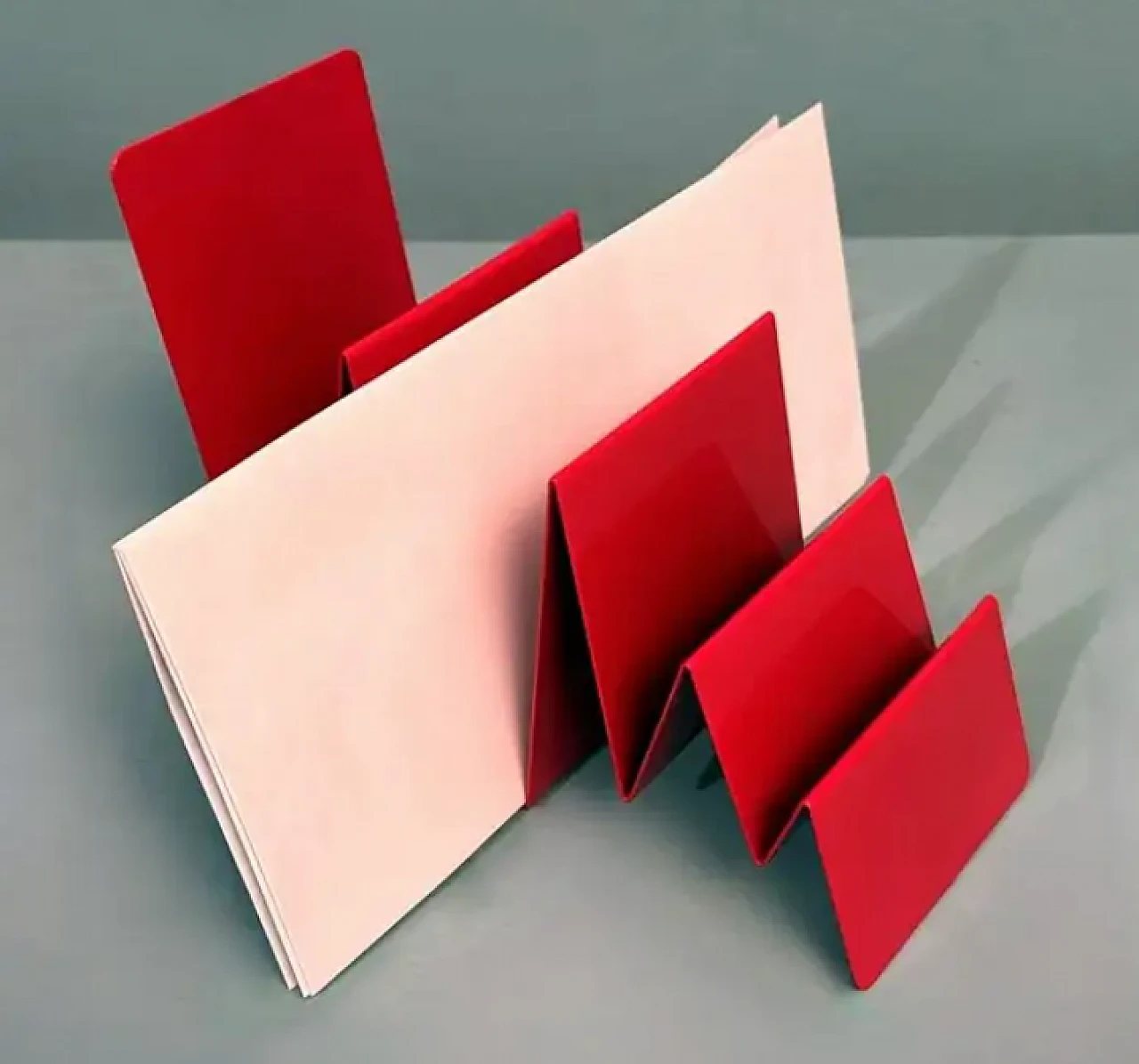 Porta buste e biglietti in metallo verniciato, anni '70 14