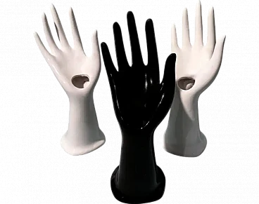 Trio di lancette a fiore/anello in porcellana, anni '60