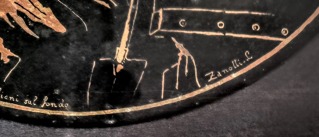 Miners in Charleroi, painted and engraved copper roundel, 1960 5