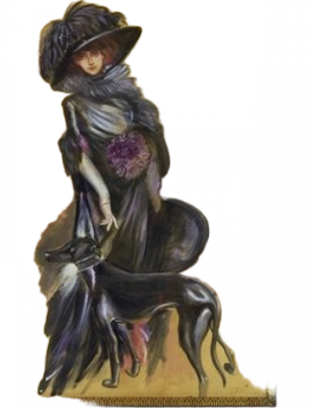 Ritratto di Luisa Casati di Giovanni Frattini, olio su carta, anni '90 7