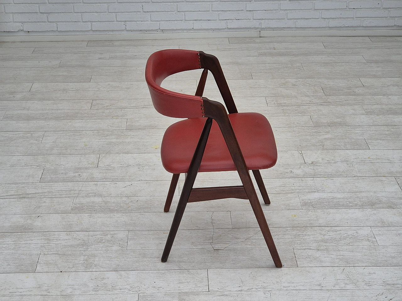 Danish chair by Farstrup solid teak wood, 1960s 8