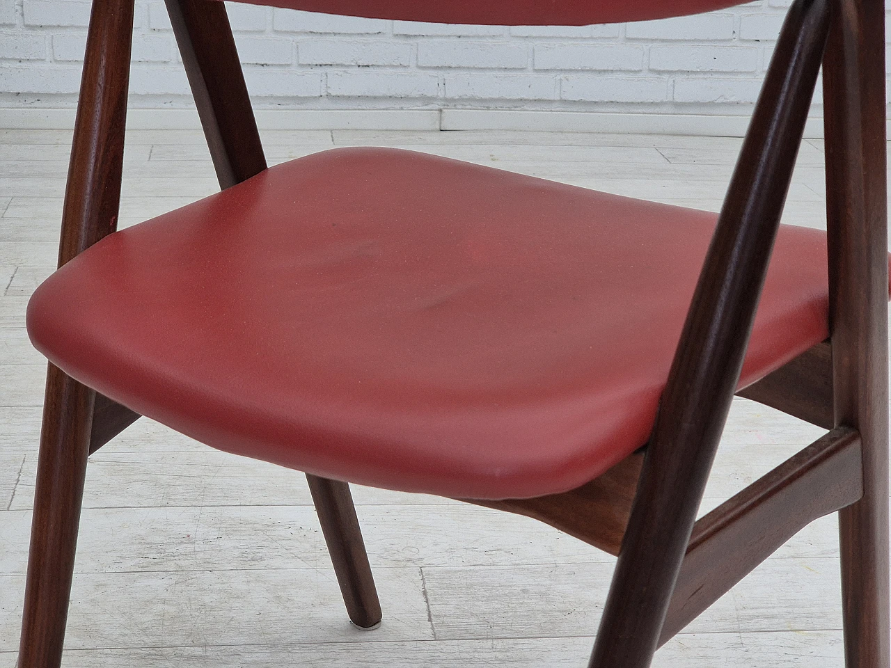 Danish chair by Farstrup solid teak wood, 1960s 11