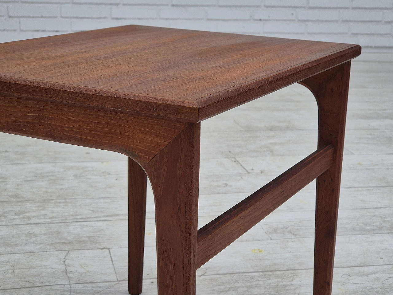 1970s, Danish side table, solid teak wood, original condition. 5