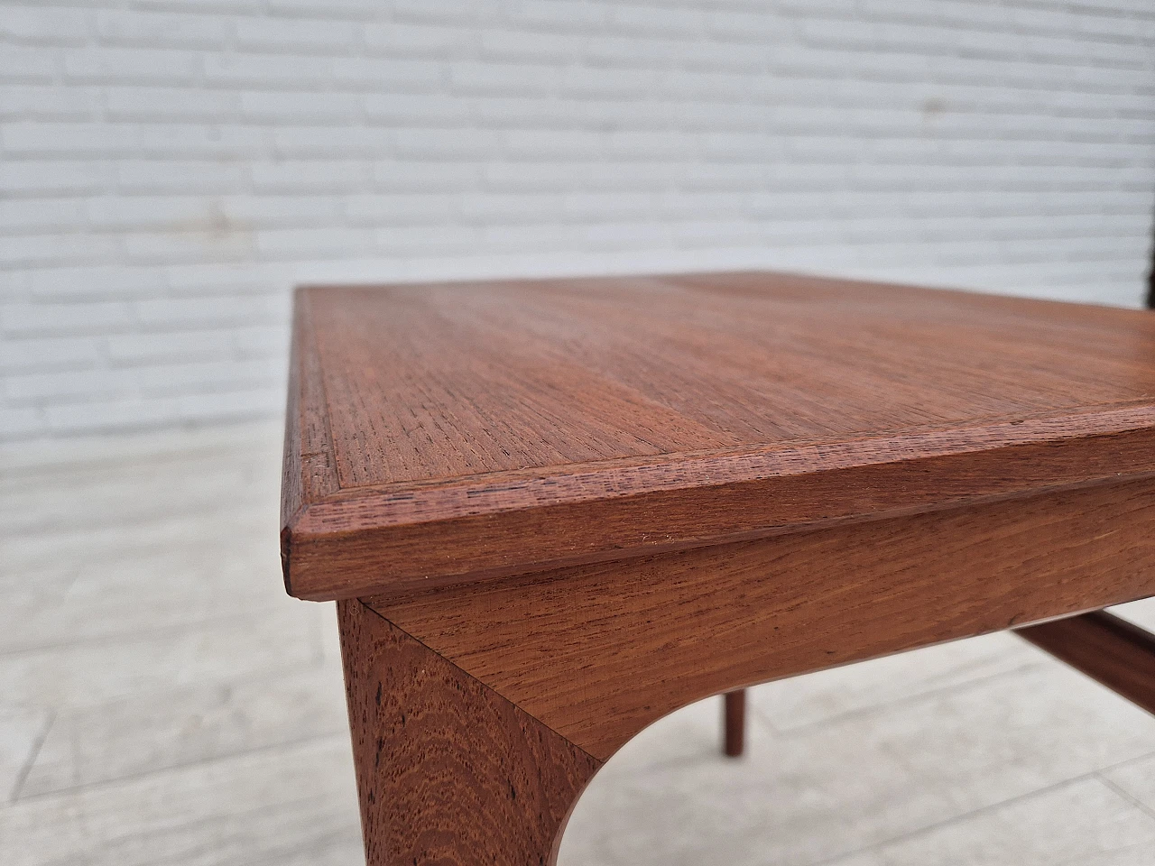 1970s, Danish side table, solid teak wood, original condition. 7
