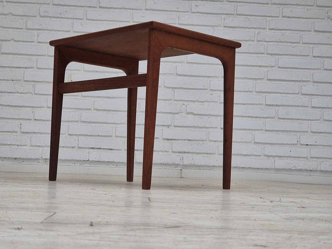 1970s, Danish side table, solid teak wood, original condition. 13