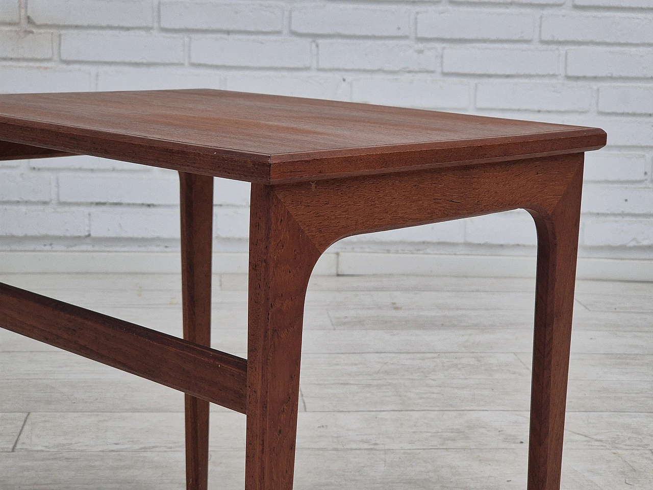1970s, Danish side table, solid teak wood, original condition. 14