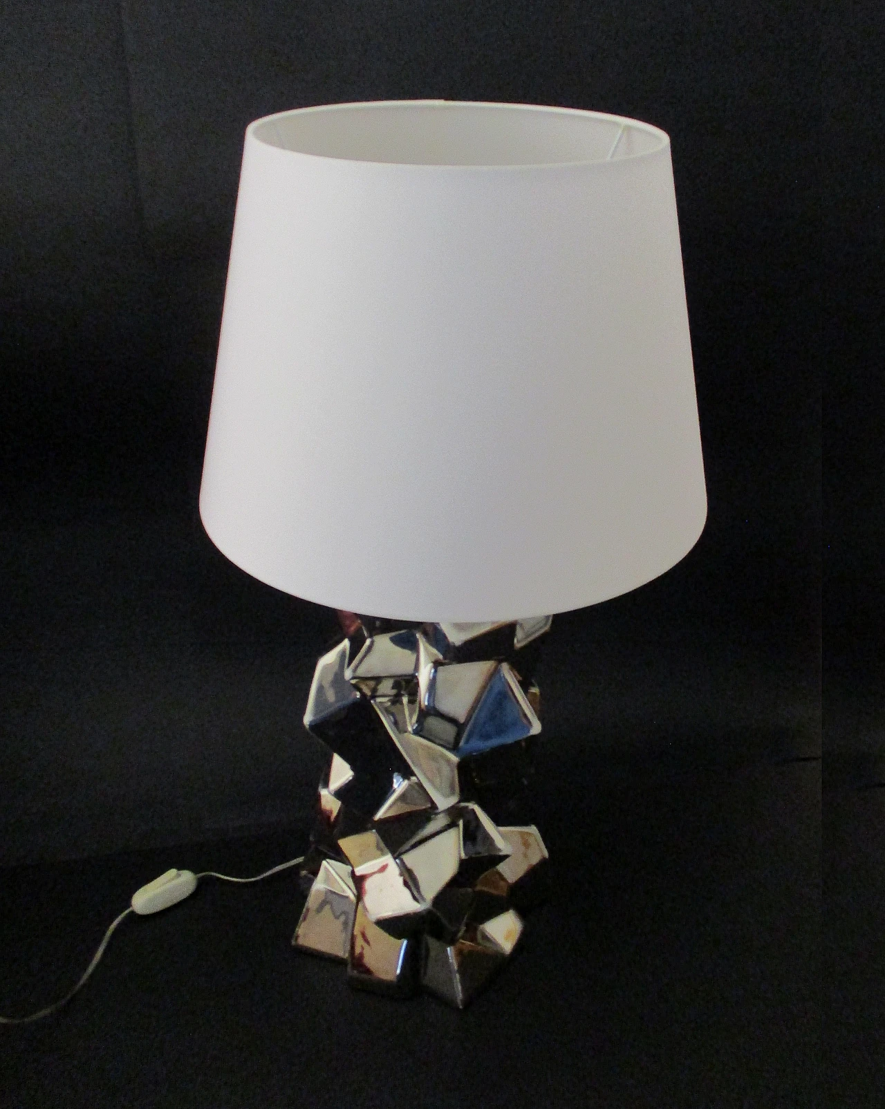 Lampada Ugo Zaccagnini in ceramica cubiforme anni 60 2