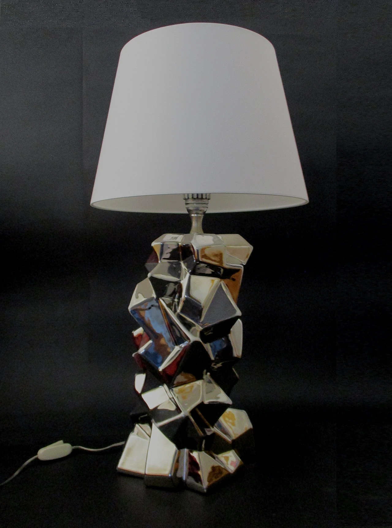 Lampada Ugo Zaccagnini in ceramica cubiforme anni 60 3