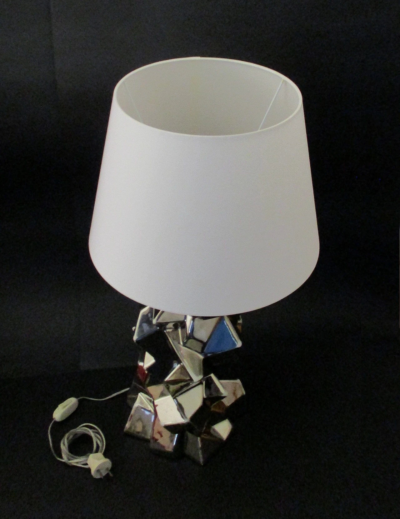 Lampada Ugo Zaccagnini in ceramica cubiforme anni 60 4