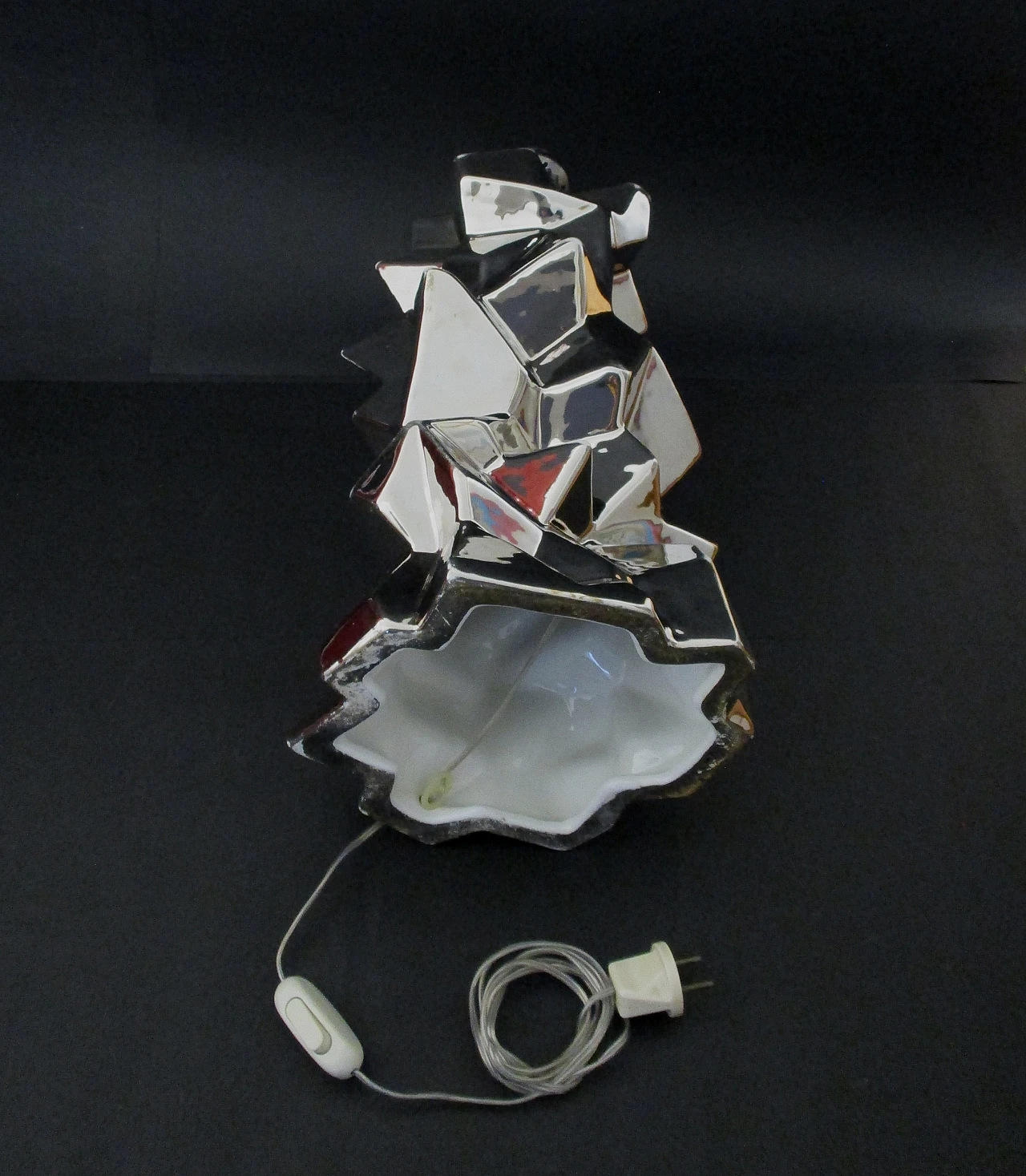 Lampada Ugo Zaccagnini in ceramica cubiforme anni 60 9