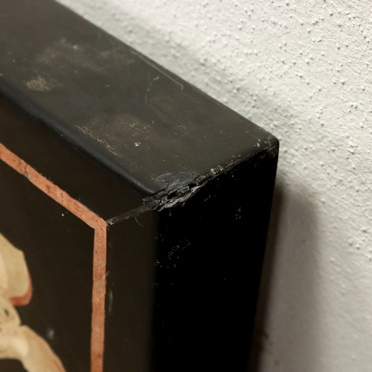 Piano di tavolo in scagliola con decori floreali, inizio '700 6