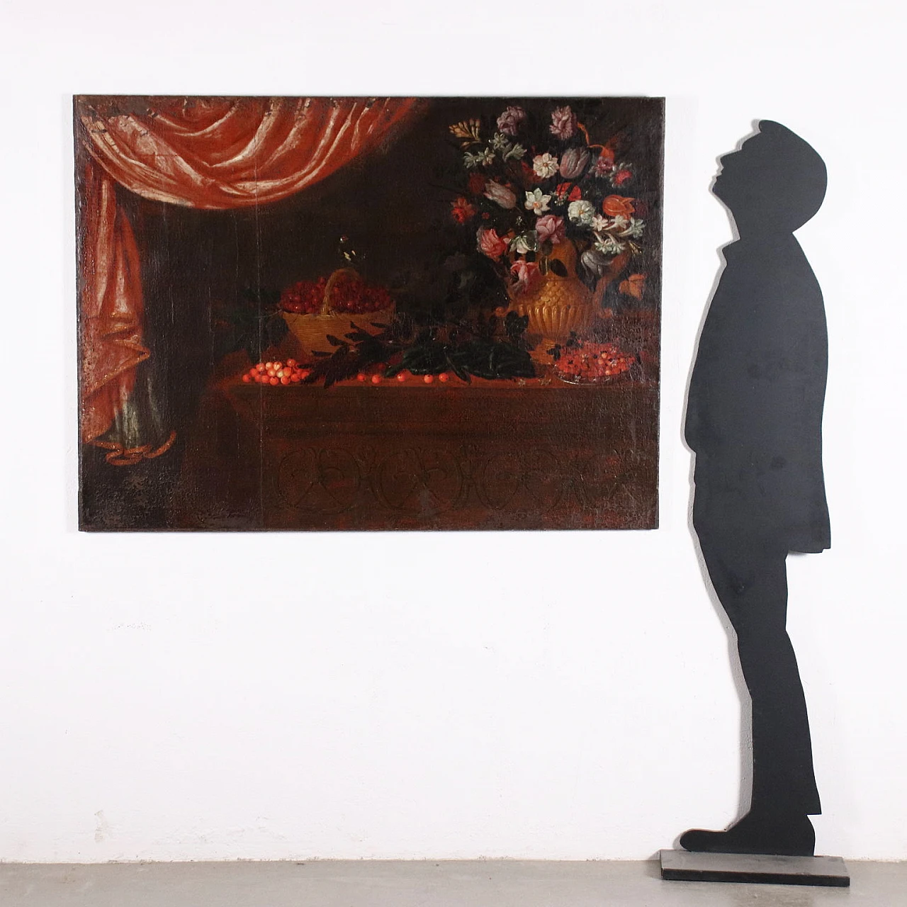 Still Life with fruit and flowers, oil on canvas, 17th century 2