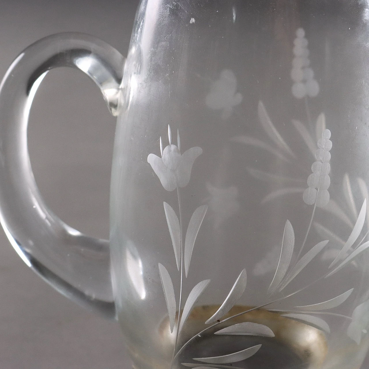 Cer-Ve crystal and Ferza Firenze silver glass set 6