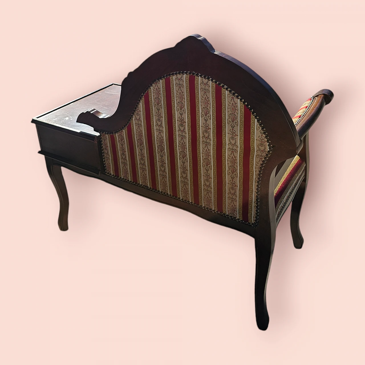 Poltrona con cassetto porta telefono, anni '70 5