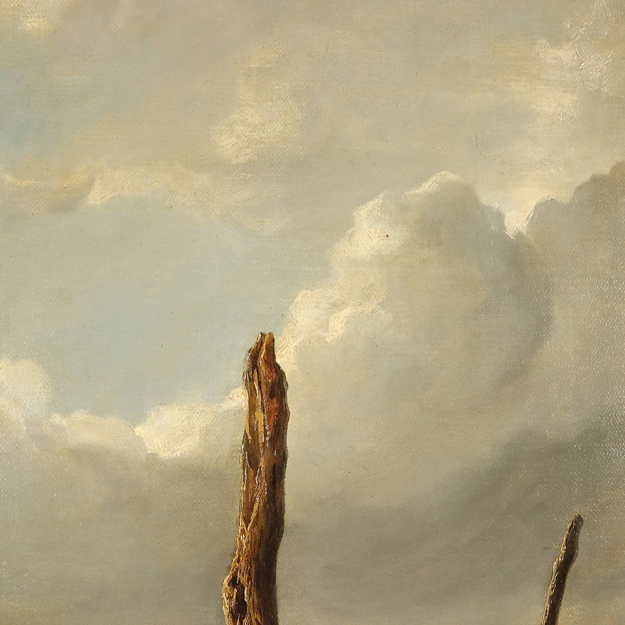 Felix Bovie, Landscape with hunters on horseback, oil on canvas, 1852 6