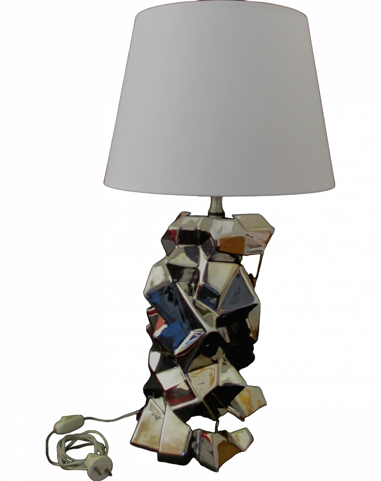 Lampada Ugo Zaccagnini in ceramica cubiforme anni 60 12