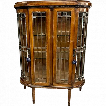 Art deco rounded display case oak, 40s | intOndo