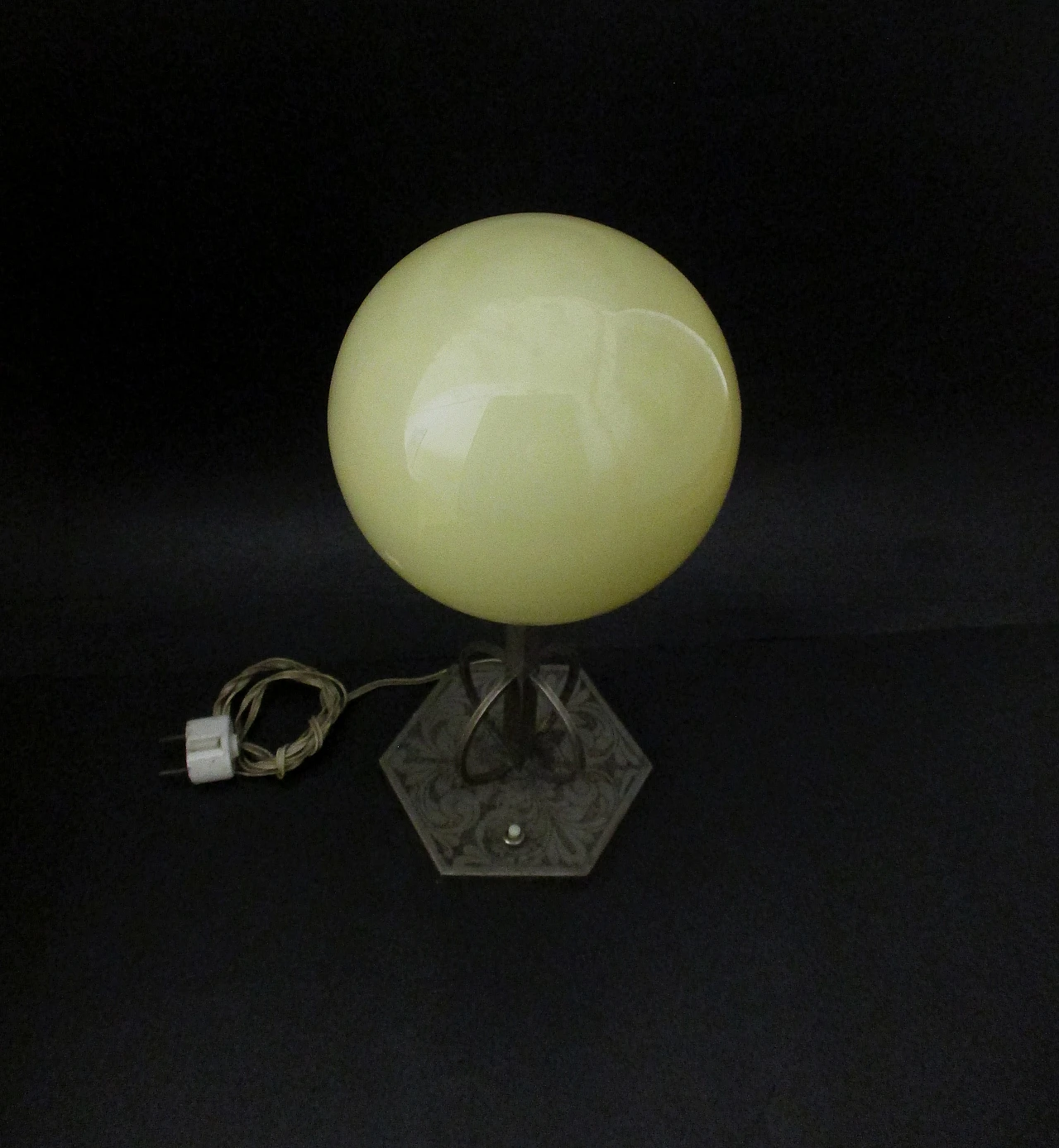 Lampada Gio Ponti in ottone nichelato e vetro anni 30 2