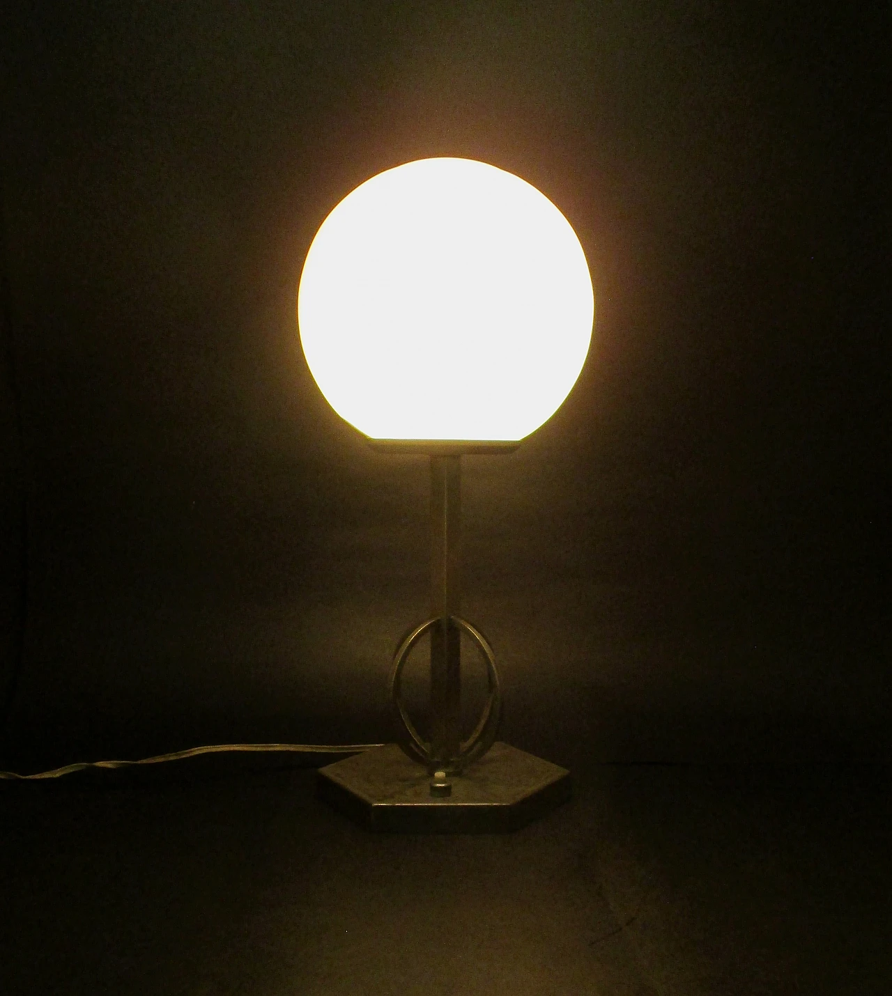 Lampada Gio Ponti in ottone nichelato e vetro anni 30 7